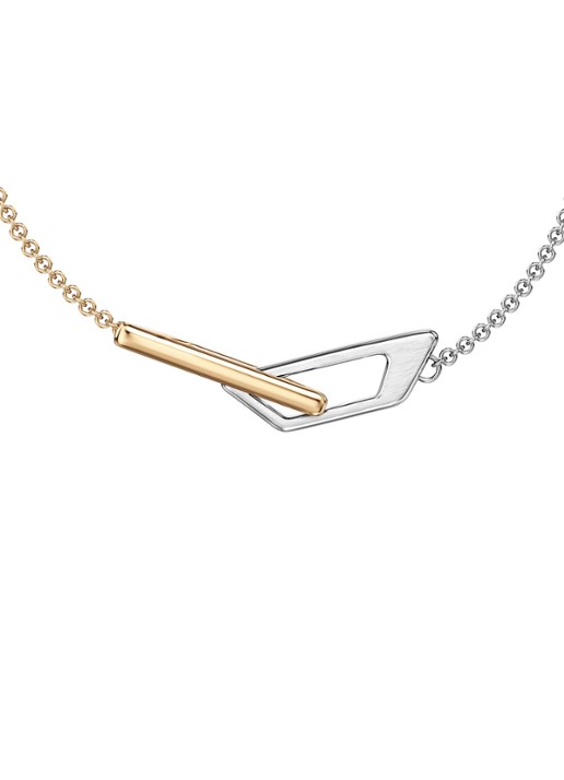 Diesel Dames D Logo armband DX1686931 in de kleur Zilver