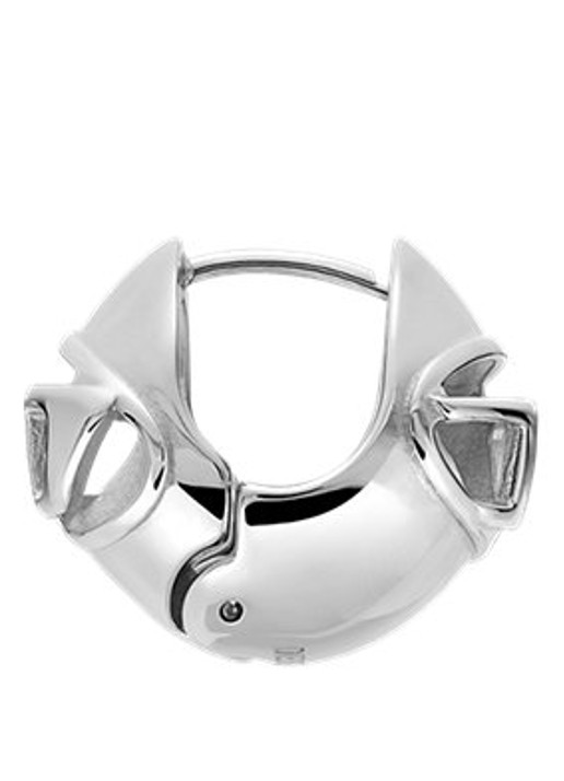 Diesel Dames Oval enkele oorring DDX1718040 in de kleur Zilver