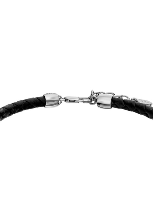 Fossil Heren Everett armband van geweven leer JF05024040 in de kleur Zwart