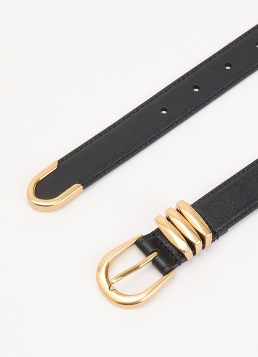Ralph Lauren Dames Riem van leer in de kleur Zwart, maat: L