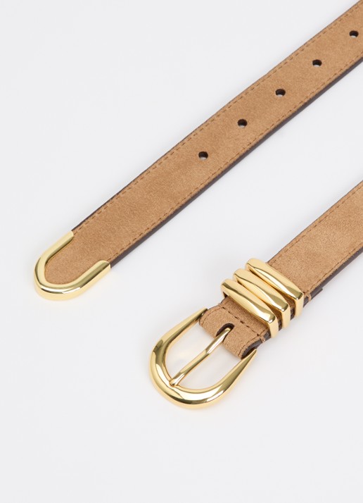 Ralph Lauren Dames Riem van suède in de kleur Lichtbruin, maat: S