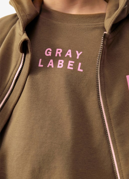 Gray Label T-shirt met logo in de kleur Bruin