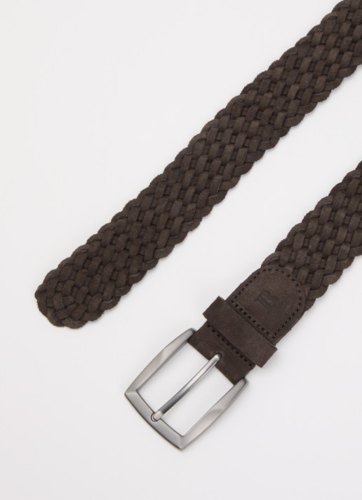 Boggi Milano Heren Riem van suède in de kleur Donkerblauw