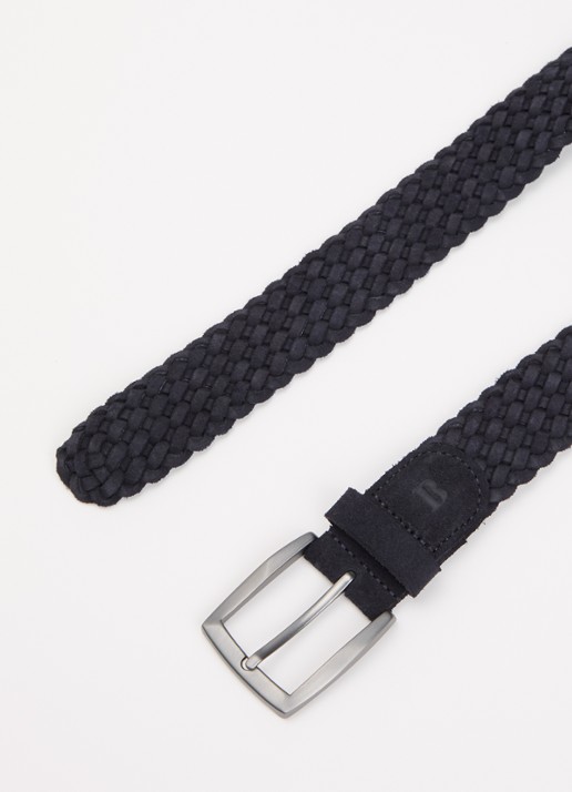 Boggi Milano Heren Riem van suède in de kleur Donkerblauw