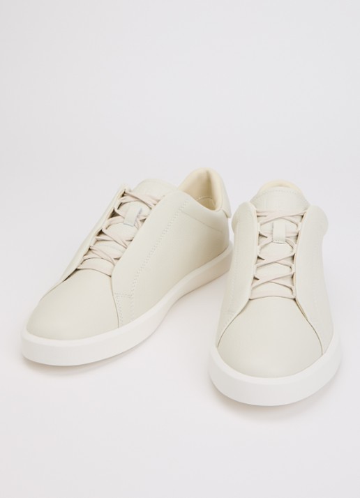 Boggi Milano Heren Sneaker van leer in de kleur Gebroken wit
