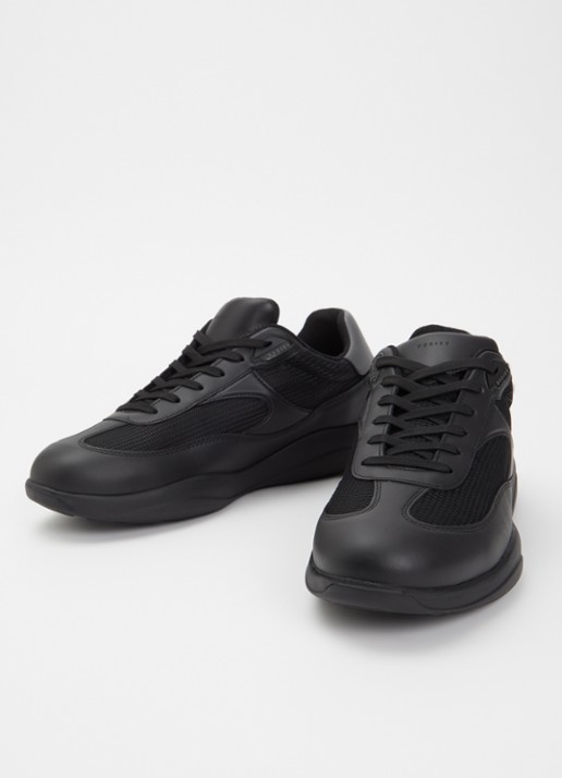 Nubikk Heren Denzel Dane sneaker van mesh met details van leer in de kleur Zwart, maat: 46