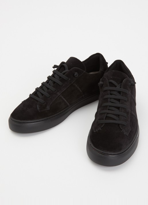 Nubikk Heren Jase Ease sneaker van suède in de kleur Zwart, maat: 46
