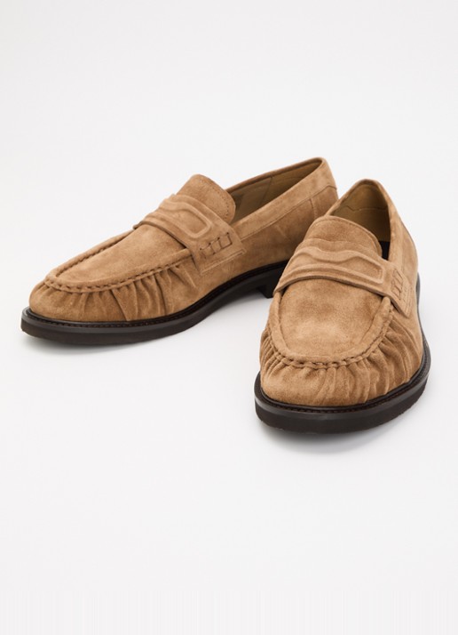 Nubikk Heren Jones Mio loafer van suède in de kleur Lichtbruin, maat: 42