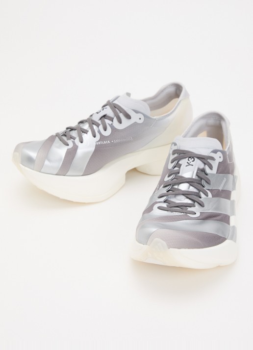 Y-3 Dames Adios Pro 4 sneaker met mesh details in de kleur Donkergrijs, maat: 39 1/3