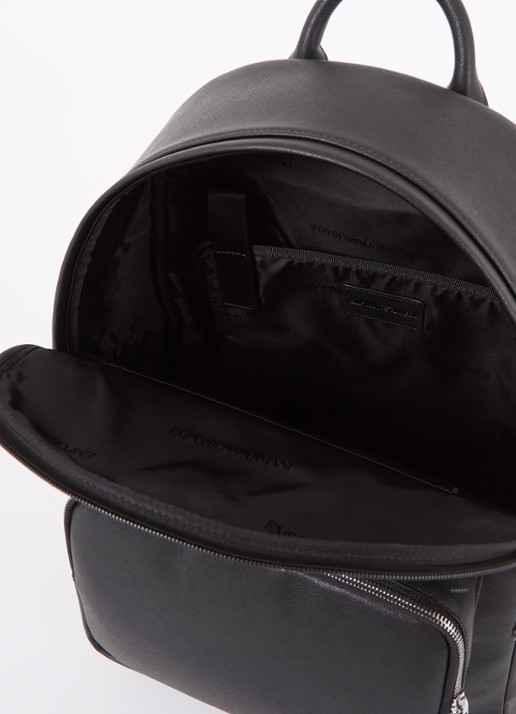 Armani Heren Rugzak met 17 inch laptopzak in de kleur Zwart
