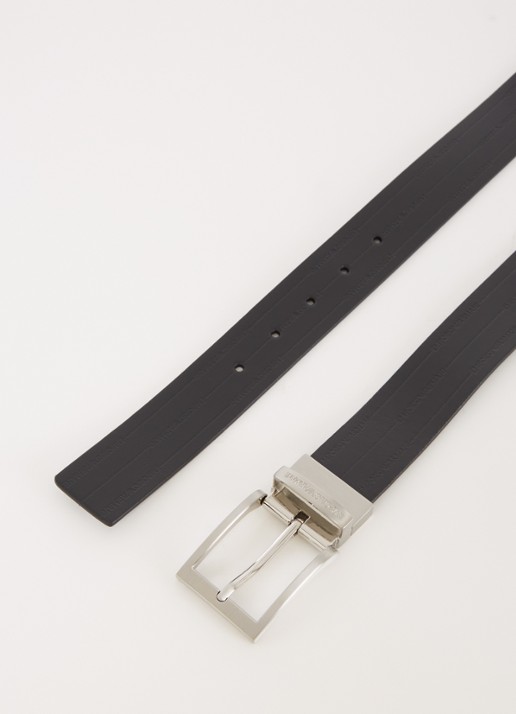 Armani Heren Reversible riem van leer in de kleur Zwart
