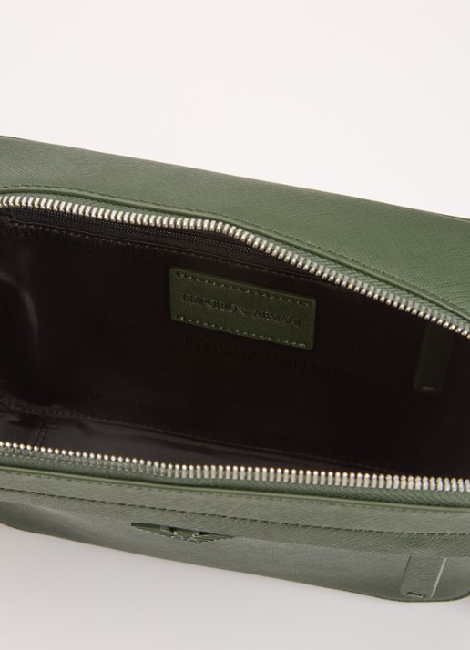 Armani Heren Crossbodytas met afneembare schouderriem en logo in de kleur Bronsgroen