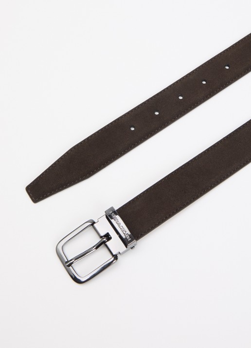 Armani Heren Riem van suède in de kleur Zwart