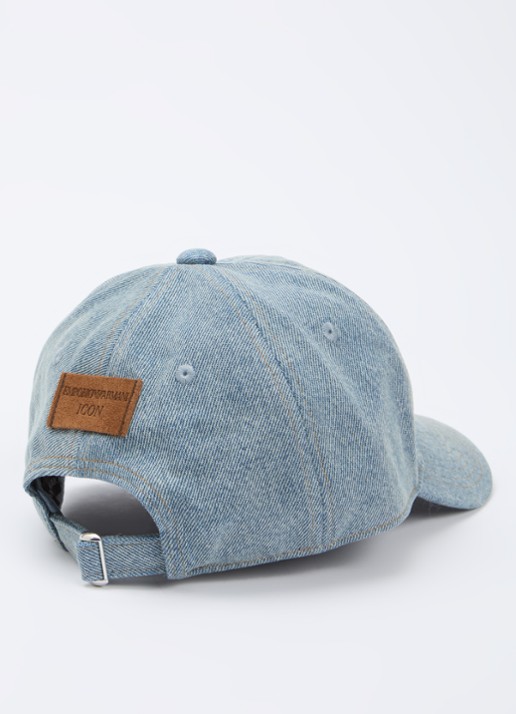 Armani Heren Baseball pet met logo in de kleur Jeans