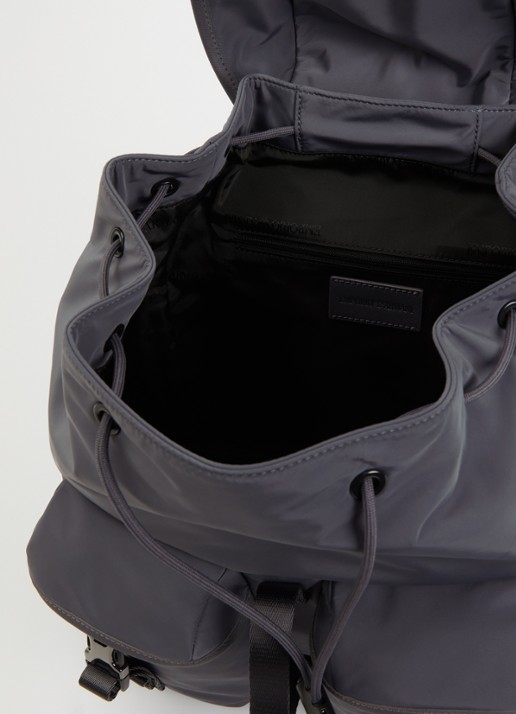 Armani Heren Rugzak met logo in de kleur Grijs