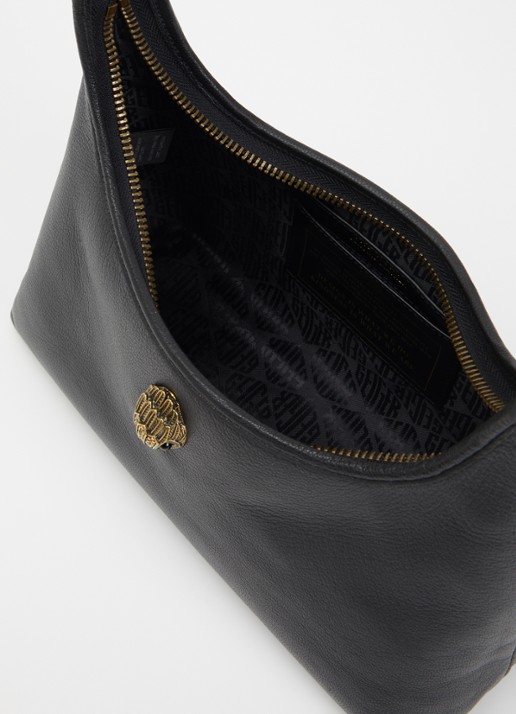 Kurt Geiger Dames Kurt schoudertas van leer in de kleur Zwart, maat: one size