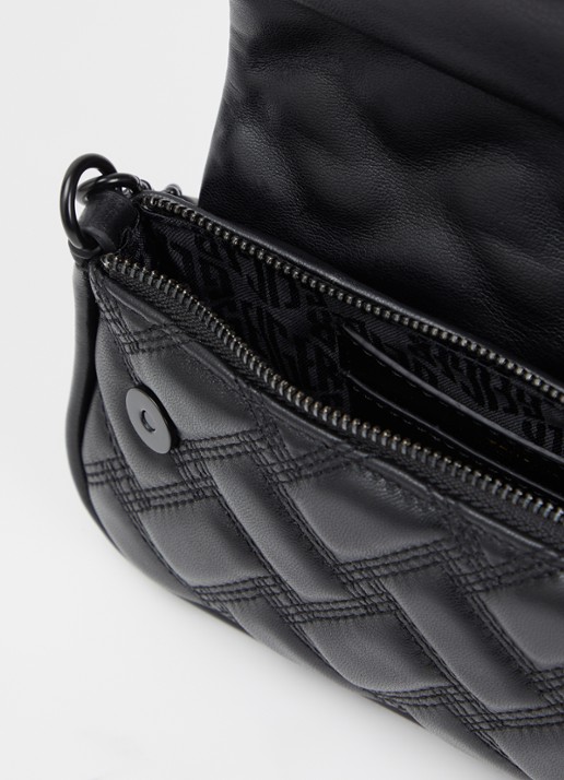 Kurt Geiger Dames Pickle Drench schoudertas van quilted lamsleer in de kleur Zwart, maat: one size