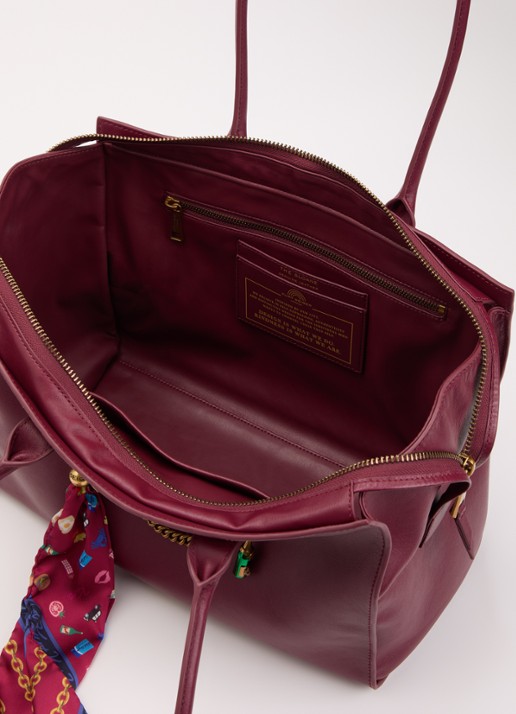 Kurt Geiger Dames Sloane shopper van leer in de kleur Bordeauxrood, maat: 1SZ