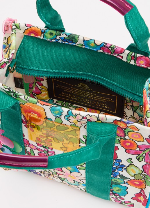 Kurt Geiger Dames Southbank small handtas van canvas met tasbedel in de kleur Roze, maat: 1SZ