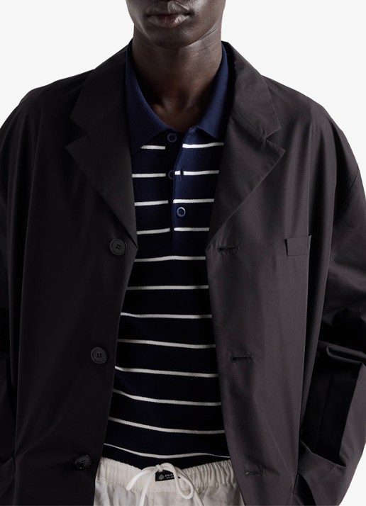 Prada Heren Regular fit polo met streepprint in de kleur Blauw
