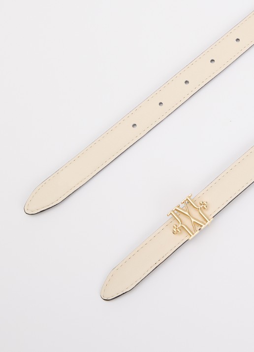JOSH V Dames Dorissa reversible riem met slangenprint en logo in de kleur Beige