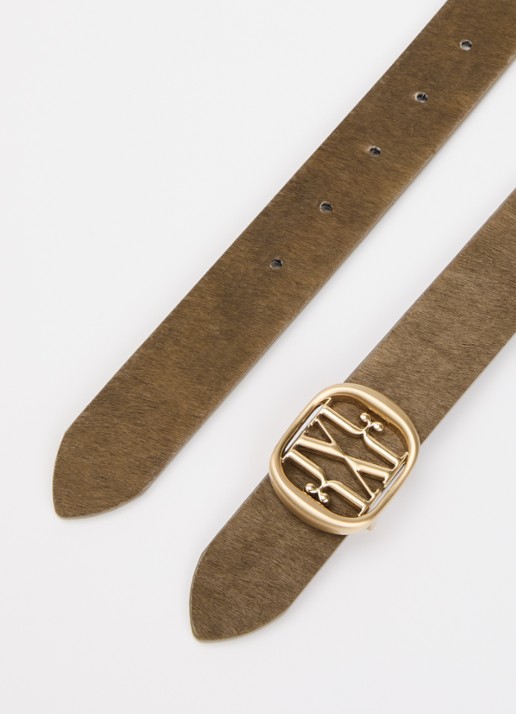 JOSH V Dames Perri riem met logo in de kleur Donkerkhaki