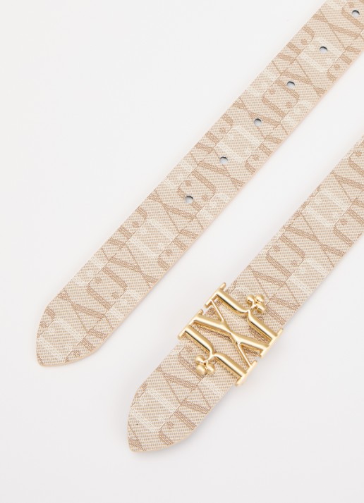 JOSH V Dames Perri riem met logoprint in de kleur Beige