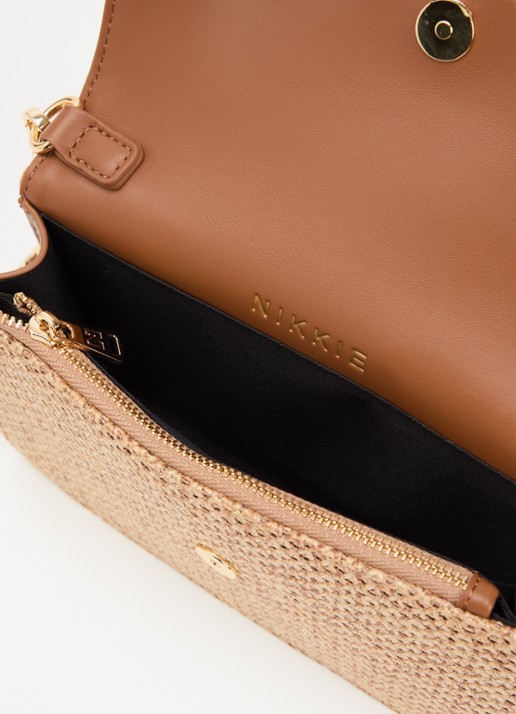 NIKKIE Dames Daxing crossbodytas met logo in de kleur Naturel