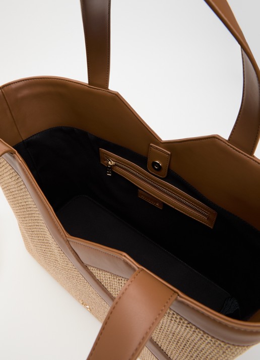NIKKIE Dames Alvino shopper met logo in de kleur Naturel