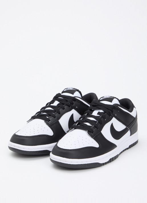 Nike Dames Dunk Low sneaker van leer in de kleur Zwart, maat: 36.5