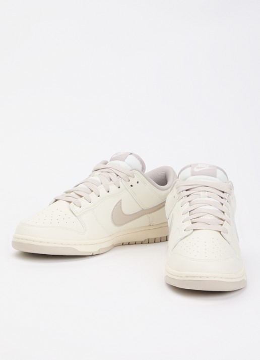 Nike Heren Dunk Low sneaker van leer in de kleur Gebroken wit, maat: 45.5