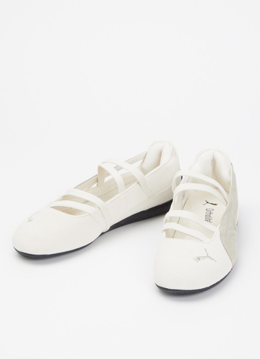 Puma Dames Speedcat Ballet ballerina van suède in de kleur Beige, maat: 37