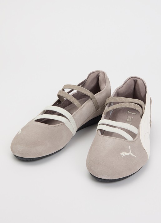 Puma Dames Speedcat ballerina van suède in de kleur Grijs, maat: 36