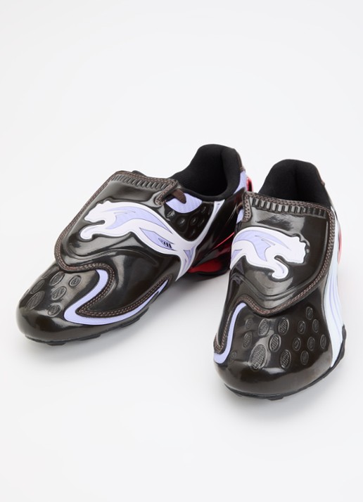 Puma Dames V-S1 sneaker met mesh details in de kleur Donkerbruin, maat: 41