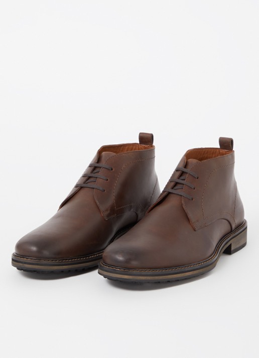 Dune London Heren Charleys veterschoen in de kleur Donkerbruin