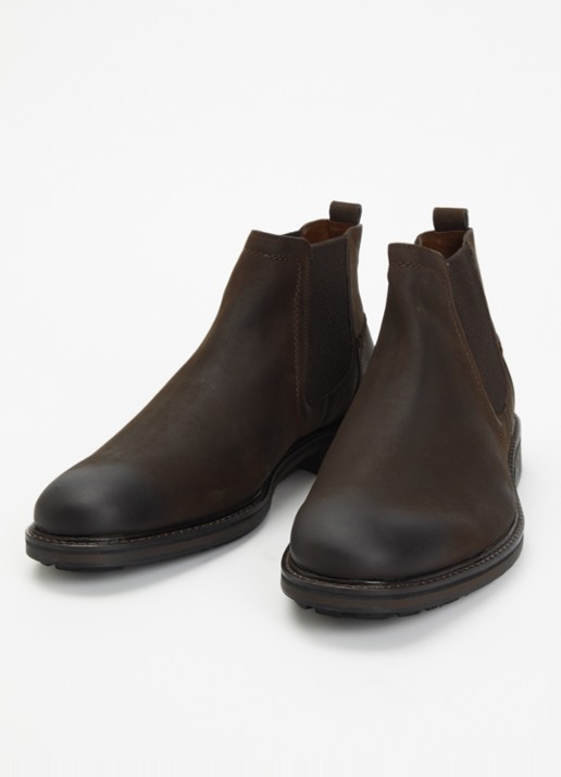 Dune London Heren Chorleys chelsea boot van leer in de kleur Bruin