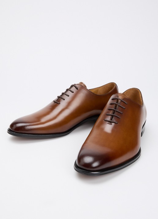 Dune London Heren Sylvester veterschoen van leer in de kleur Donkerbruin