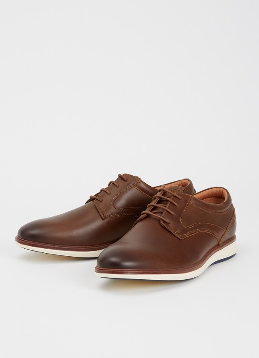 Dune London Heren Brydon veterschoen van leer in de kleur Bruin