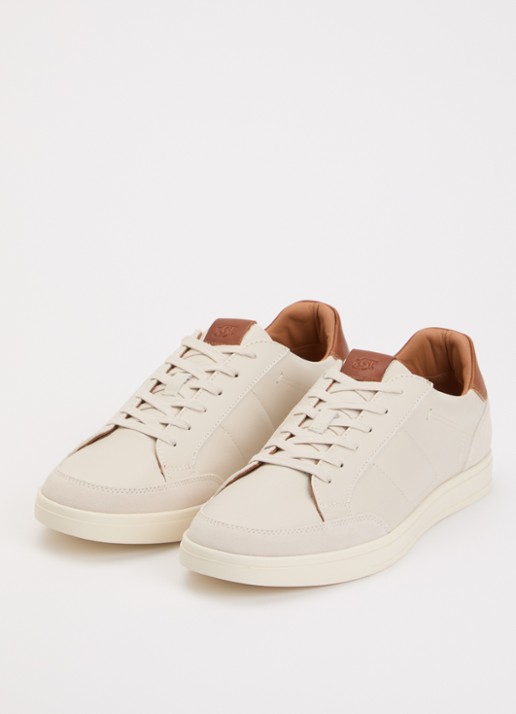 Dune London Heren Tabor sneaker van leer in de kleur Wit