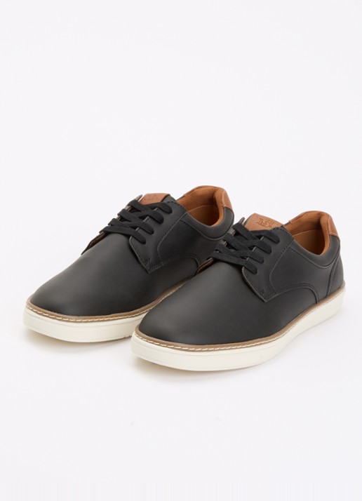 Dune London Heren Teppy veterschoen in de kleur Zwart