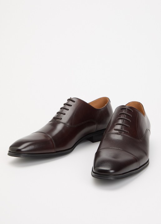 Dune London Heren Solver veterschoen van leer in de kleur Bruin