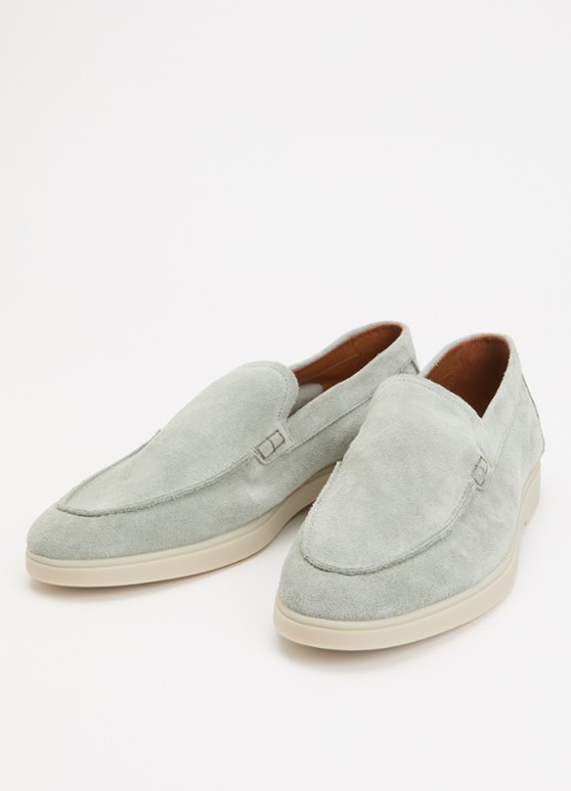 Dune London Heren Boltman loafer van leer in de kleur Lichtgroen