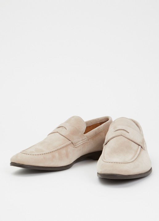 Dune London Heren Barclays loafer van suéde in de kleur Zand