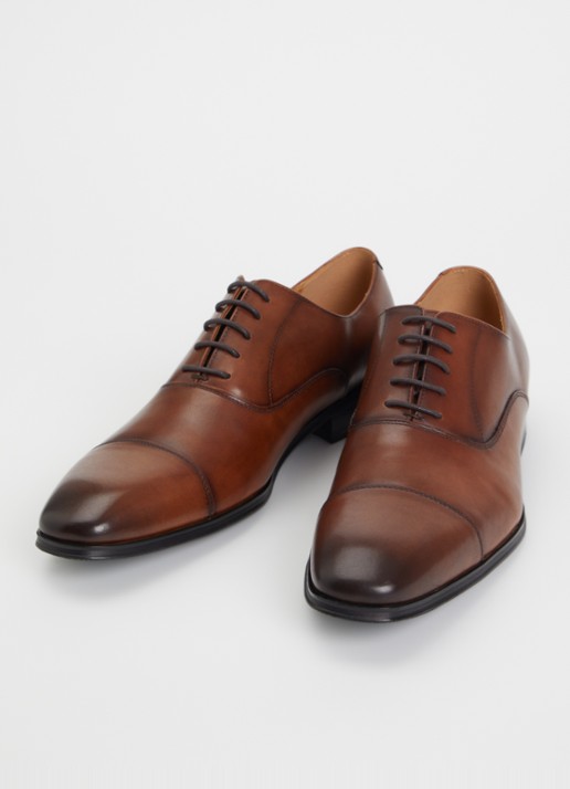 Dune London Heren Solver veterschoen van leer in de kleur Bruin