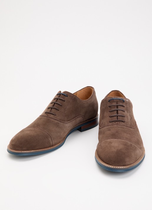 Dune London Heren Stanlakes veterschoen van leer in de kleur Cognac