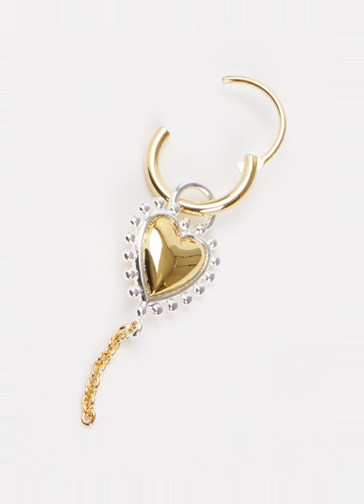 Anna + Nina Dames Bravery Heart oorring met hanger