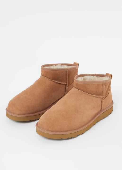 UGG Heren Classic Ultra Mini enkellaarsje van suède in de kleur Roestbruin, maat: 42