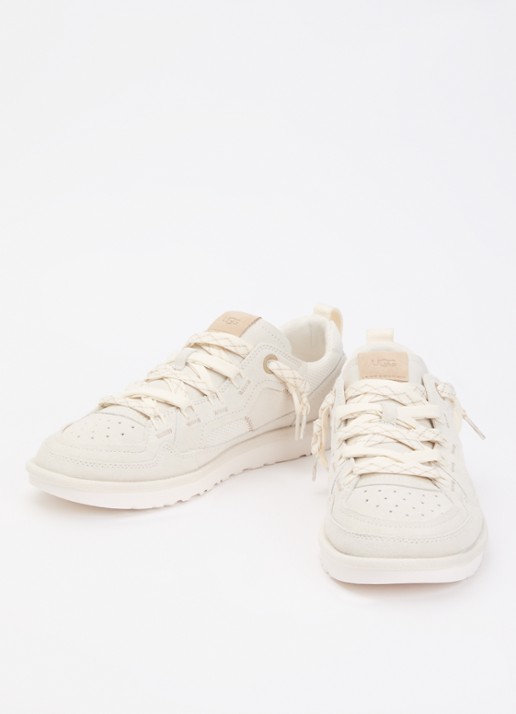 UGG Heren Minimel sneaker van suède in de kleur Gebroken wit, maat: 42