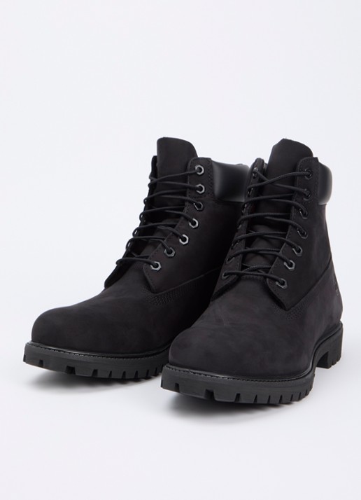 Timberland Heren Premium 6-Inch veterboot van leer in de kleur Zwart, maat: 42