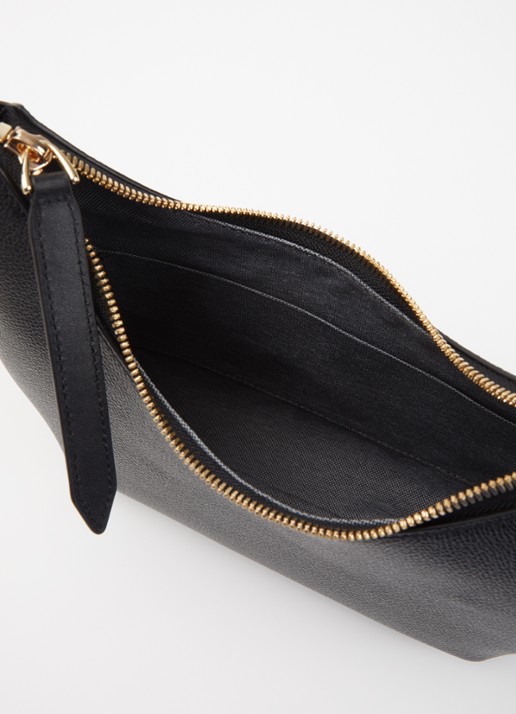 FURLA Dames Goccia S schoudertas van leer in de kleur Zwart, maat: 90